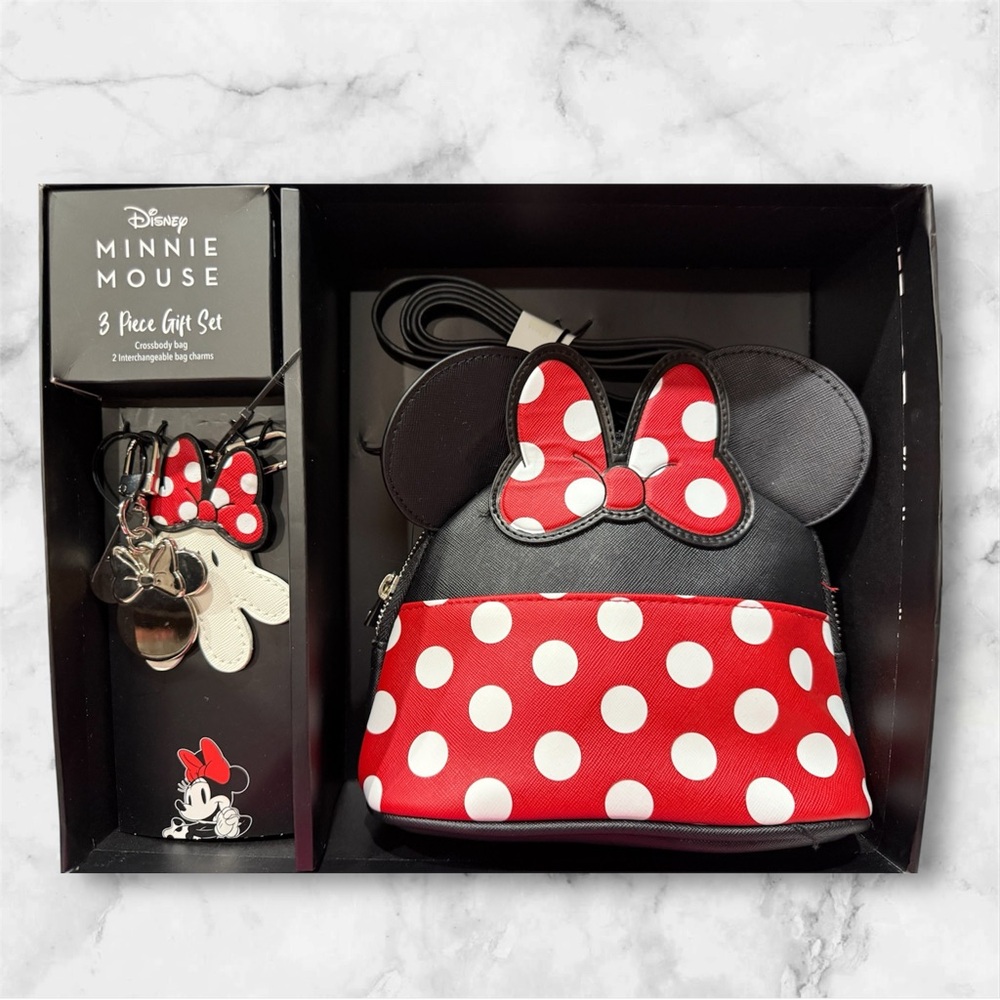 Disney Minnie Mouse Polka Dot Bag Set - Red and Black